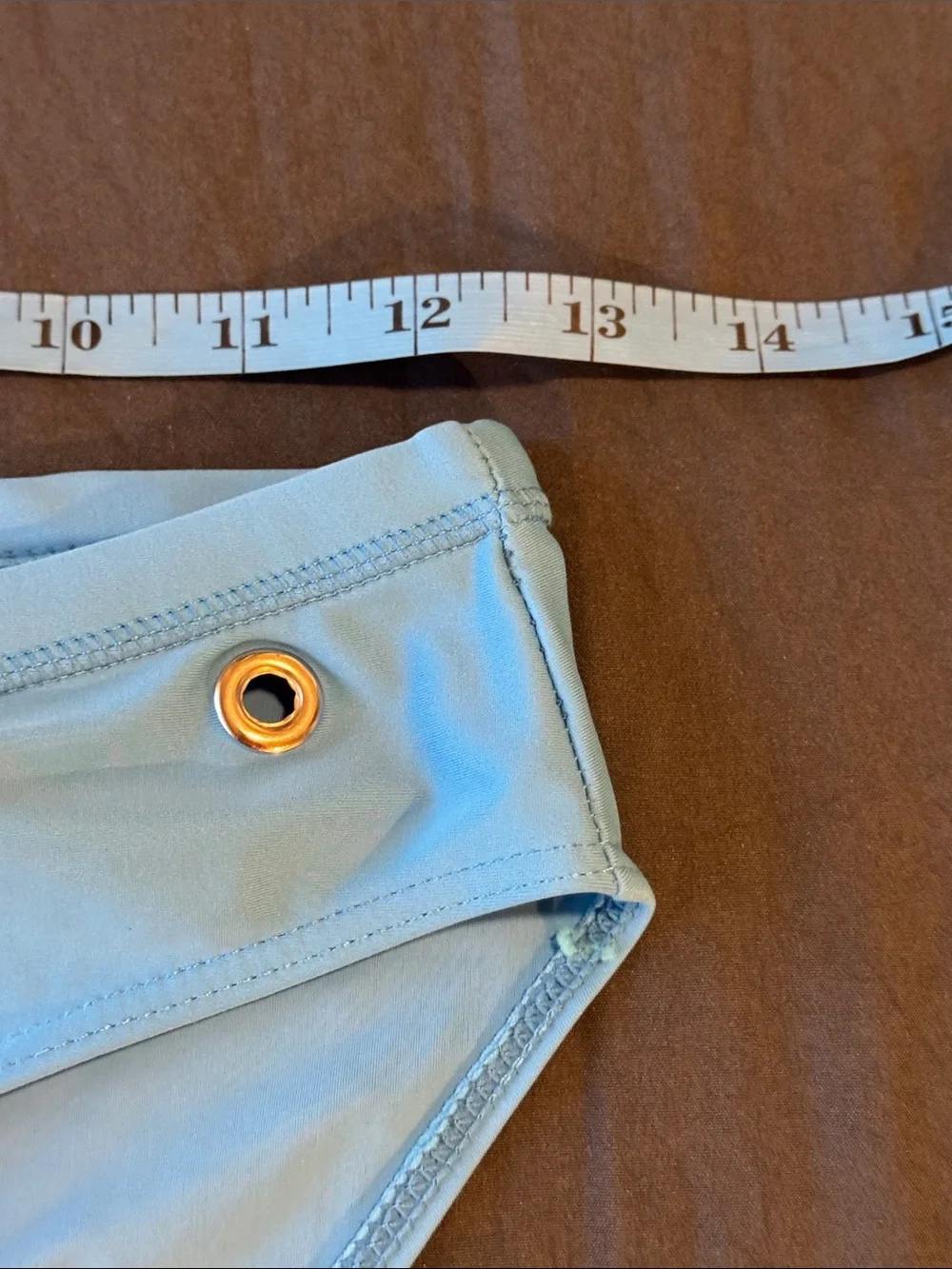 Sky Blue Men's Swim Briefs with Drawstring, Small With Center Back Seam